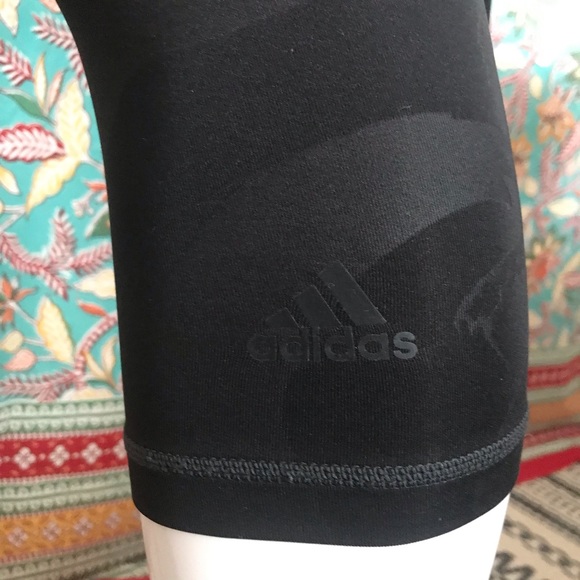 Adidas Climalite Modelled Black Capris Workout Running Tights Size Small - Picture 9 of 16